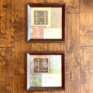 Two framed wall pictures